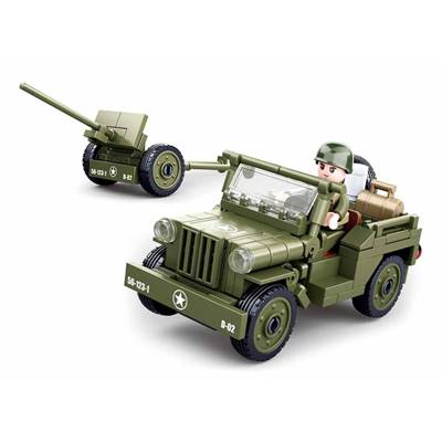 Maquette Jeep Willys + canon